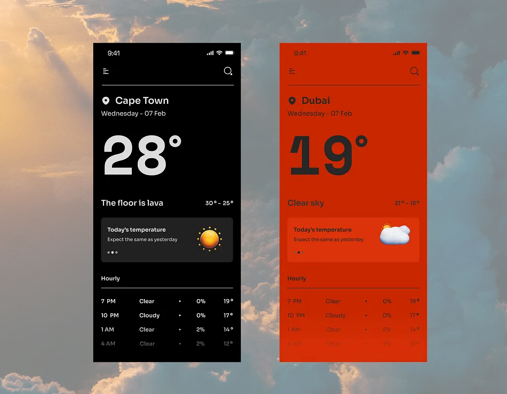 Weather App Interface